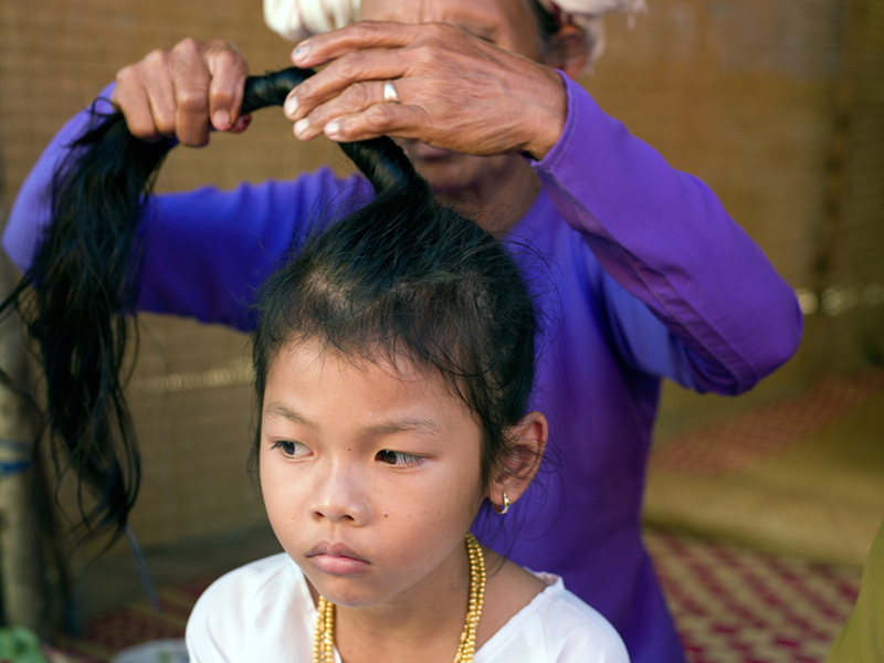 Cabelo de criança vietnamita